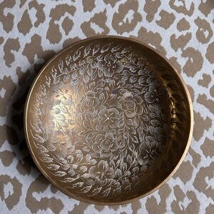 Small Engraved Brass Trinket Dish